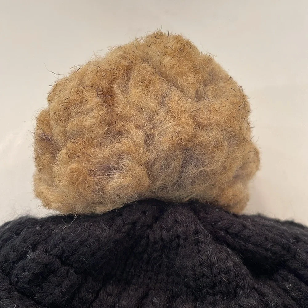C.C black pom pom hat